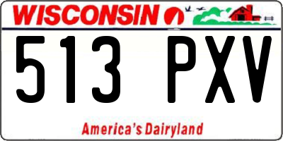 WI license plate 513PXV