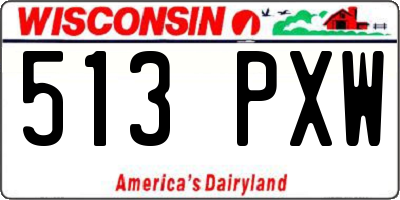 WI license plate 513PXW