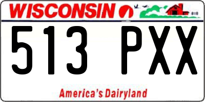 WI license plate 513PXX