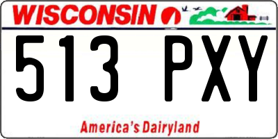 WI license plate 513PXY