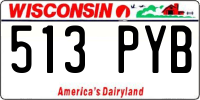 WI license plate 513PYB