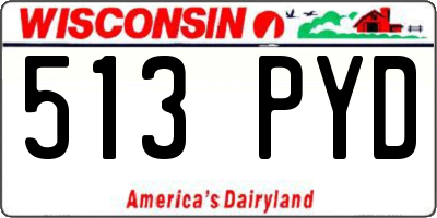 WI license plate 513PYD