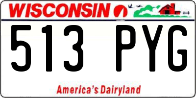 WI license plate 513PYG