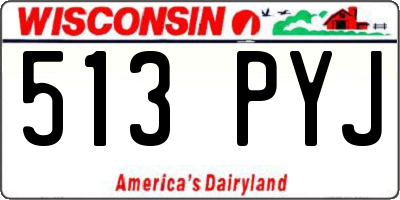 WI license plate 513PYJ