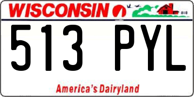 WI license plate 513PYL