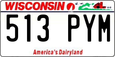 WI license plate 513PYM