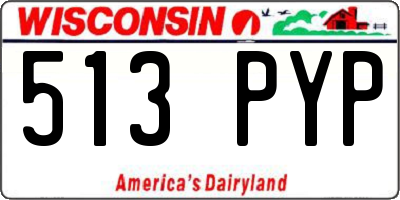 WI license plate 513PYP