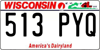 WI license plate 513PYQ