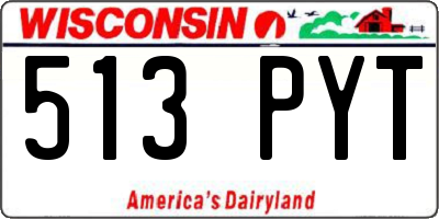 WI license plate 513PYT