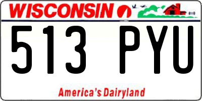 WI license plate 513PYU