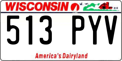 WI license plate 513PYV