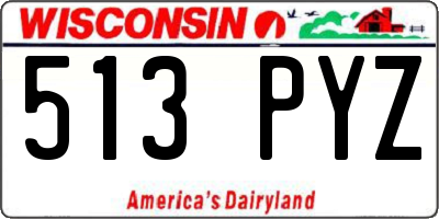 WI license plate 513PYZ