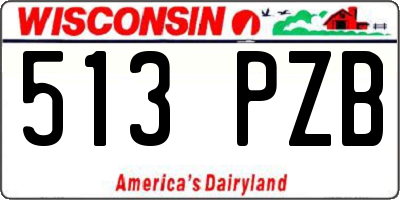WI license plate 513PZB