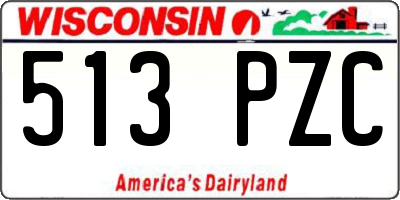 WI license plate 513PZC