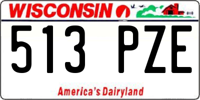 WI license plate 513PZE