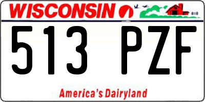 WI license plate 513PZF