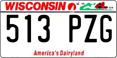 WI license plate 513PZG