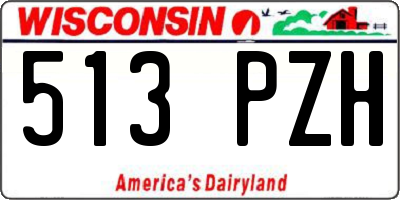 WI license plate 513PZH