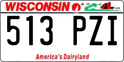 WI license plate 513PZI