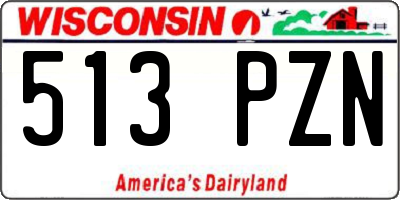 WI license plate 513PZN