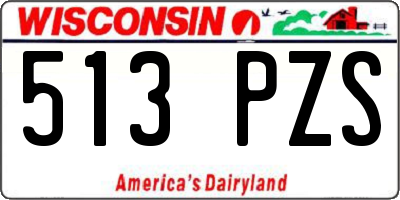 WI license plate 513PZS