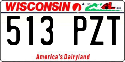 WI license plate 513PZT