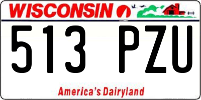 WI license plate 513PZU