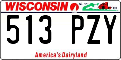 WI license plate 513PZY