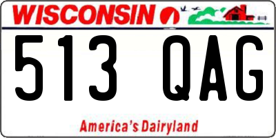 WI license plate 513QAG