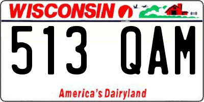 WI license plate 513QAM