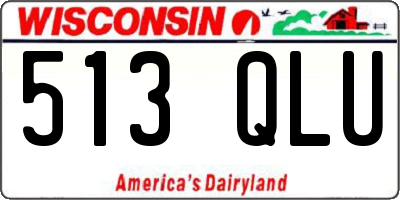 WI license plate 513QLU