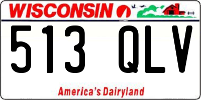 WI license plate 513QLV