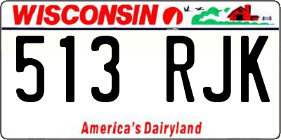 WI license plate 513RJK