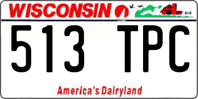 WI license plate 513TPC