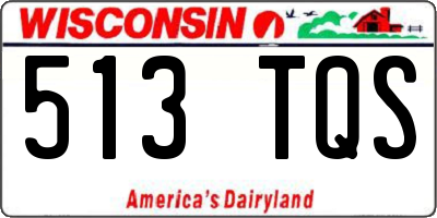 WI license plate 513TQS