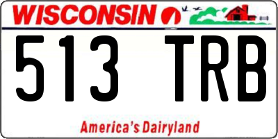WI license plate 513TRB