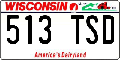 WI license plate 513TSD