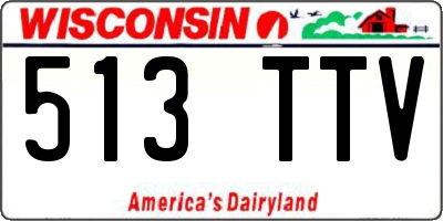 WI license plate 513TTV