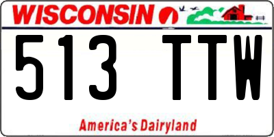 WI license plate 513TTW