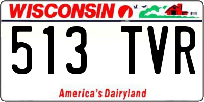 WI license plate 513TVR