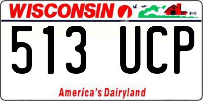 WI license plate 513UCP