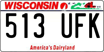 WI license plate 513UFK