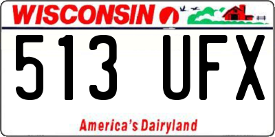 WI license plate 513UFX