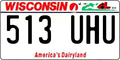 WI license plate 513UHU