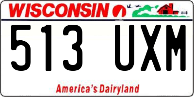 WI license plate 513UXM