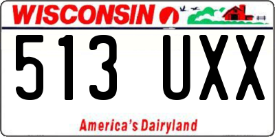 WI license plate 513UXX
