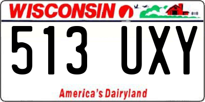 WI license plate 513UXY
