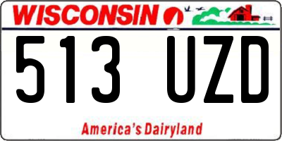 WI license plate 513UZD