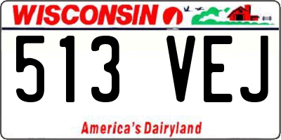 WI license plate 513VEJ