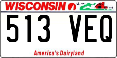 WI license plate 513VEQ